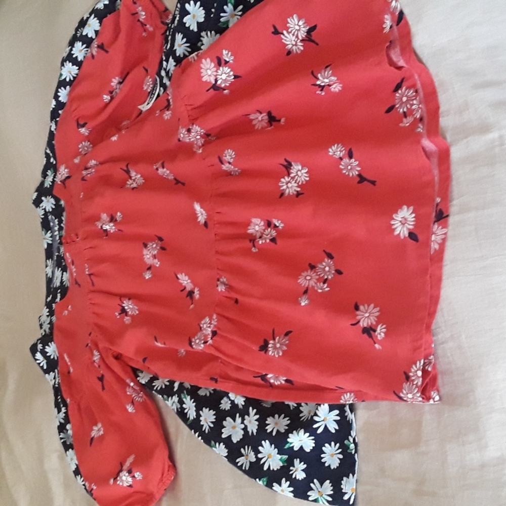 ( 2 ) NEW BOHO Floral Spring dresses 3/4 bubble sleeves SIZE M / 8 for GIRLS - Picture 9 of 12